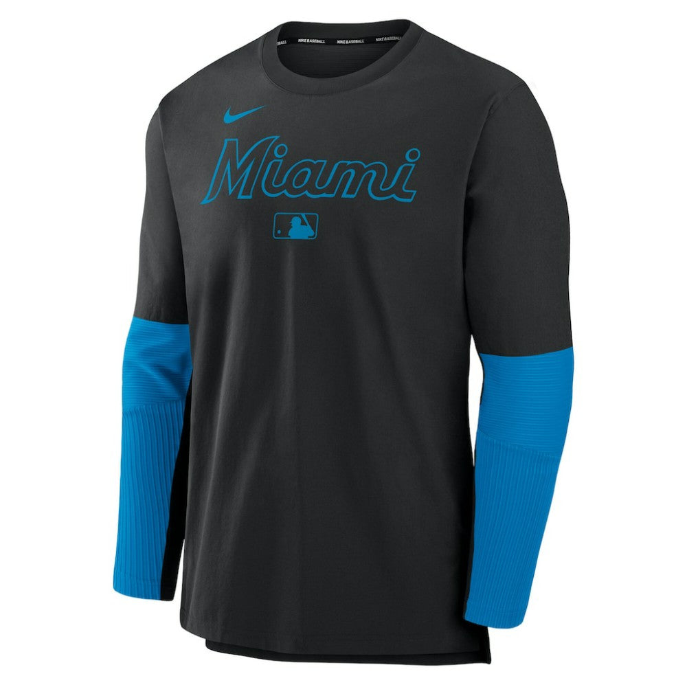 Miami Marlins Nike Authentic Collection Player Dri-FIT Lightweight Pullover  - MLB Pullover