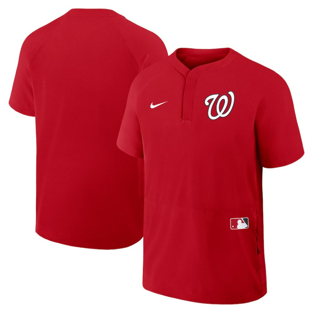 Washington Nationals Nike Authentic Collection Raglan Short Sleeve Windshirt - MLB