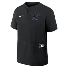 Miami Marlins Nike Authentic Collection Raglan Short Sleeve Windshirt - MLB