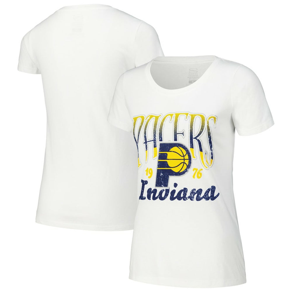 White Indiana Pacers Stadium Essentials Women's Sky High T-Shirt | NBA