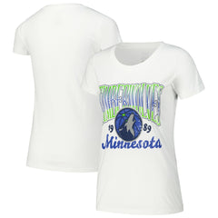 White Minnesota Timberwolves Stadium Essentials Women's Sky High T-Shirt | NBA