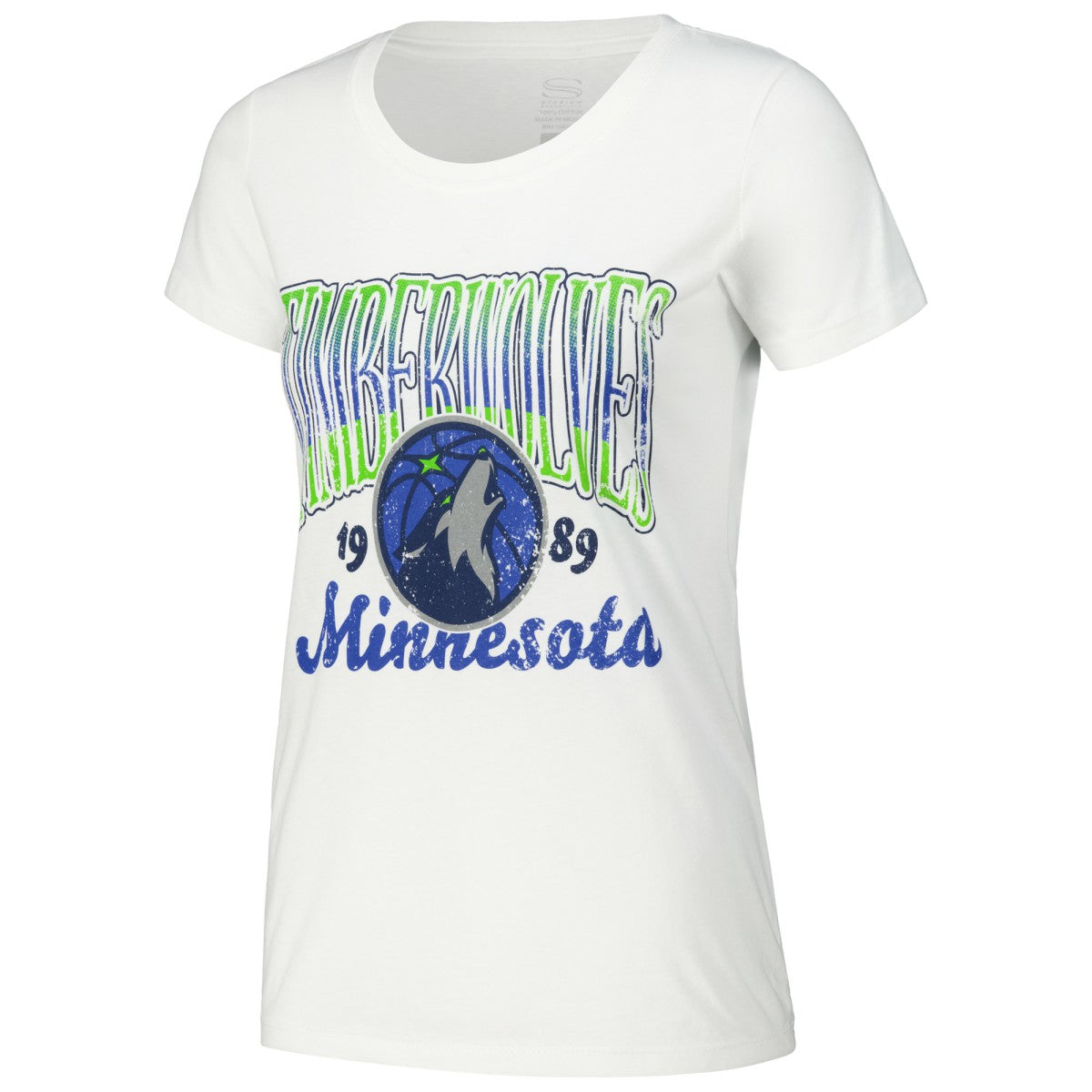 White Minnesota Timberwolves Stadium Essentials Women's Sky High T-Shirt | NBA
