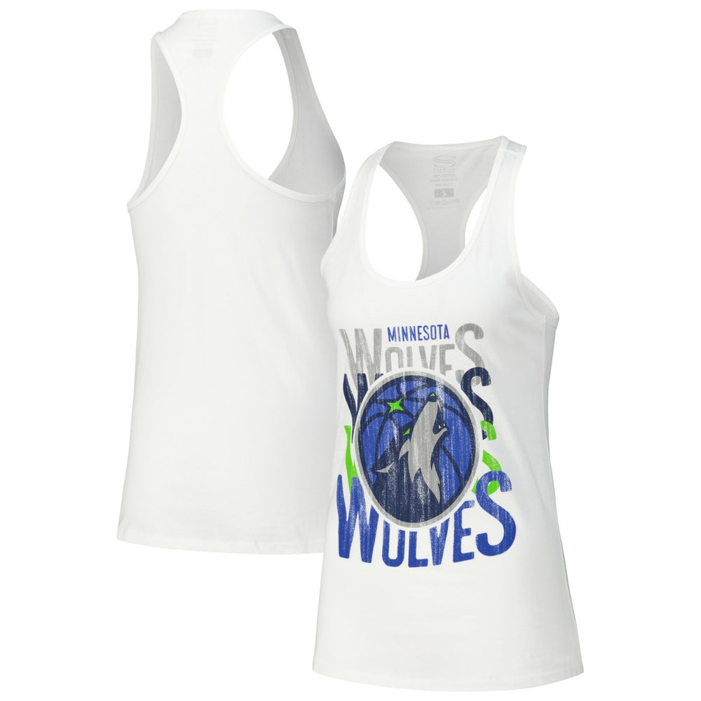 White Minnesota Timberwolves Stadium Essentials Women's Dedication Tank Top | NBA