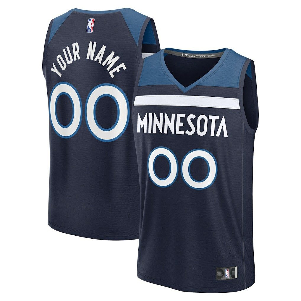 Navy Minnesota Timberwolves Fastbreak Custom Jersey | NBA