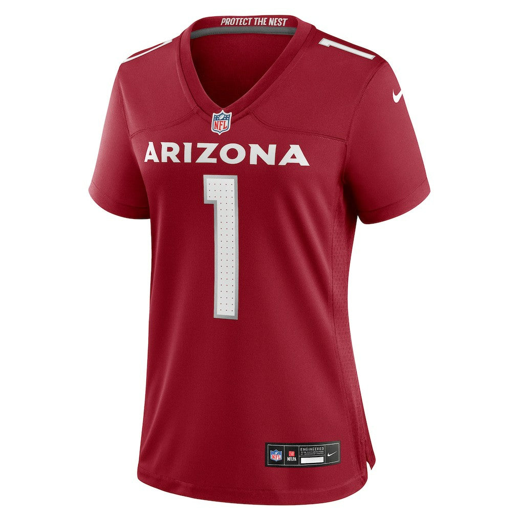 Arizona Cardinals Number 1 Bride  Women's Game Jersey | NFL Discount