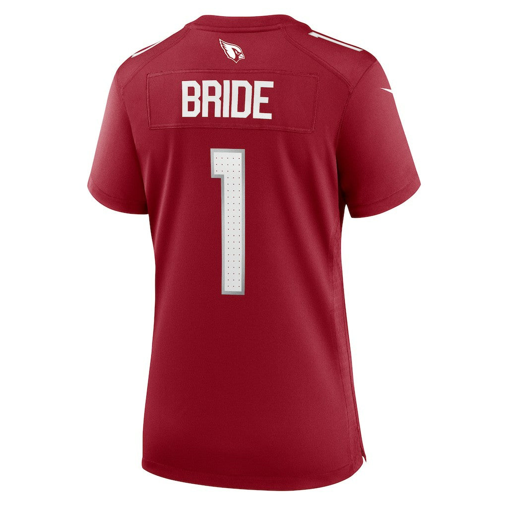 Arizona Cardinals Number 1 Bride  Women's Game Jersey | NFL Discount