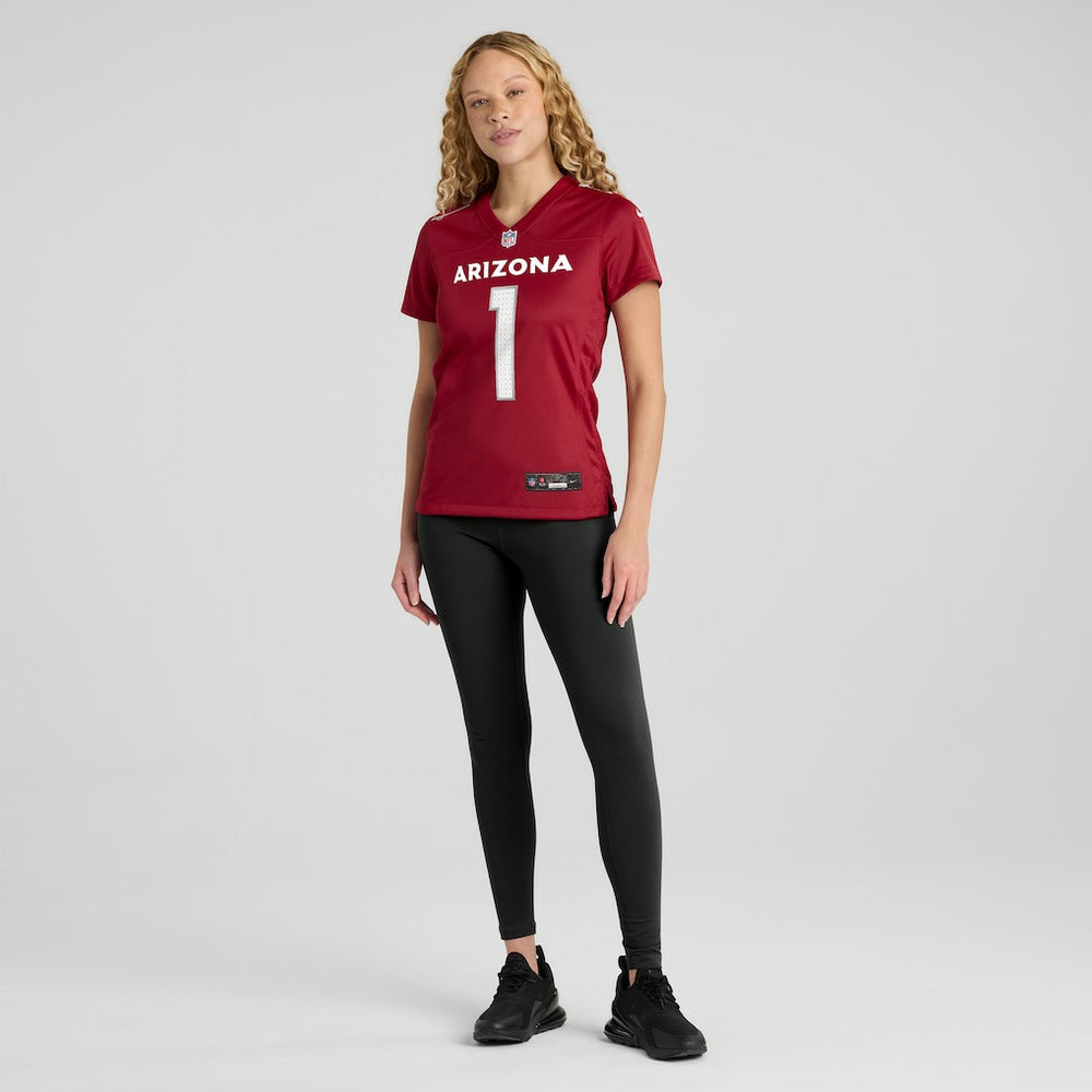 Arizona Cardinals Number 1 Bride  Women's Game Jersey | NFL Discount