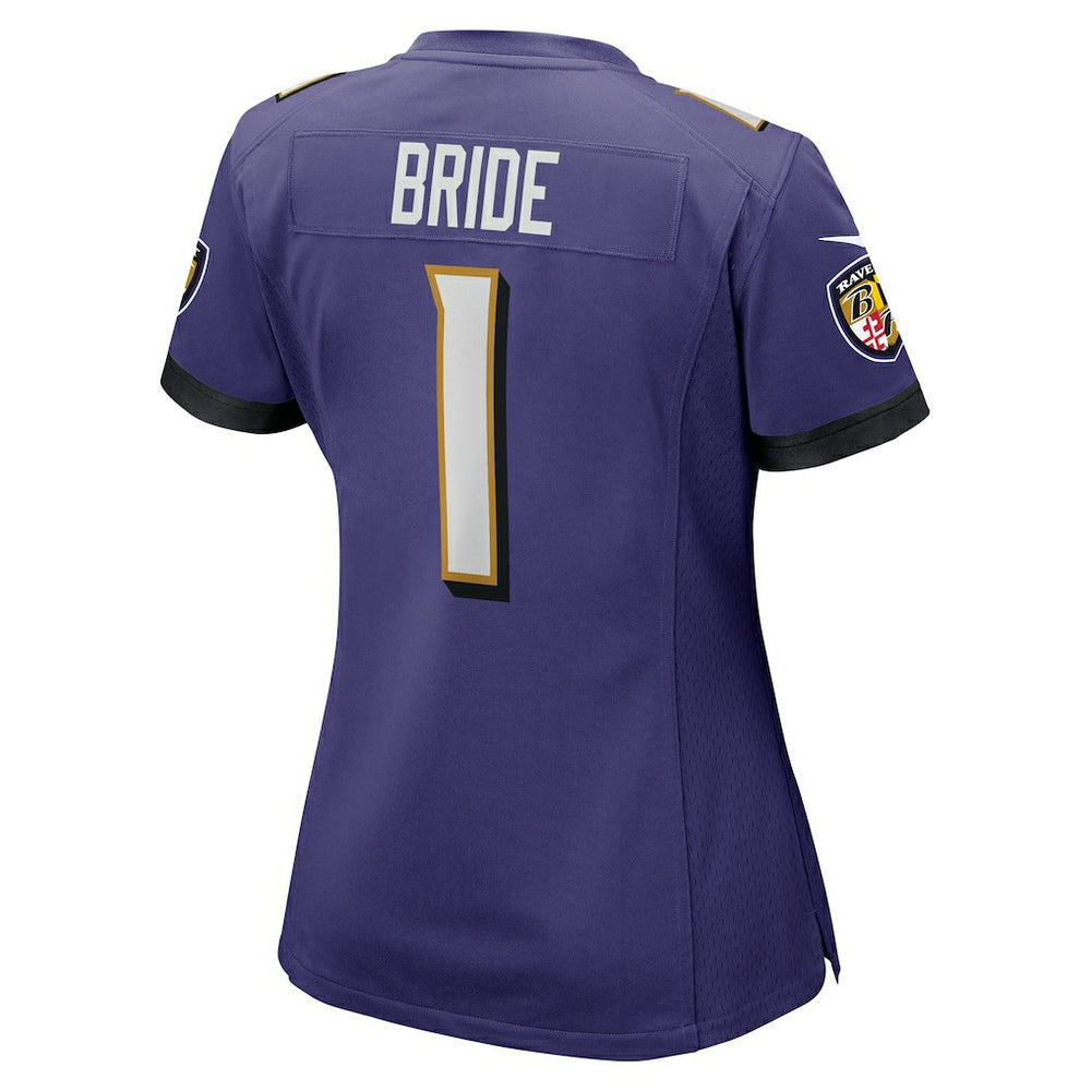 Baltimore Ravens Number 1 Bride  Women's Game Jersey | NFL Hot