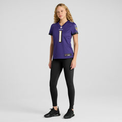 Baltimore Ravens Number 1 Bride  Women's Game Jersey | NFL Hot