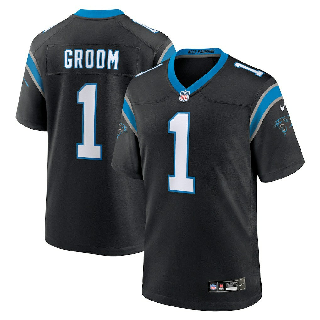 Carolina Panthers Number 1 Groom  Game Jersey | NFL New