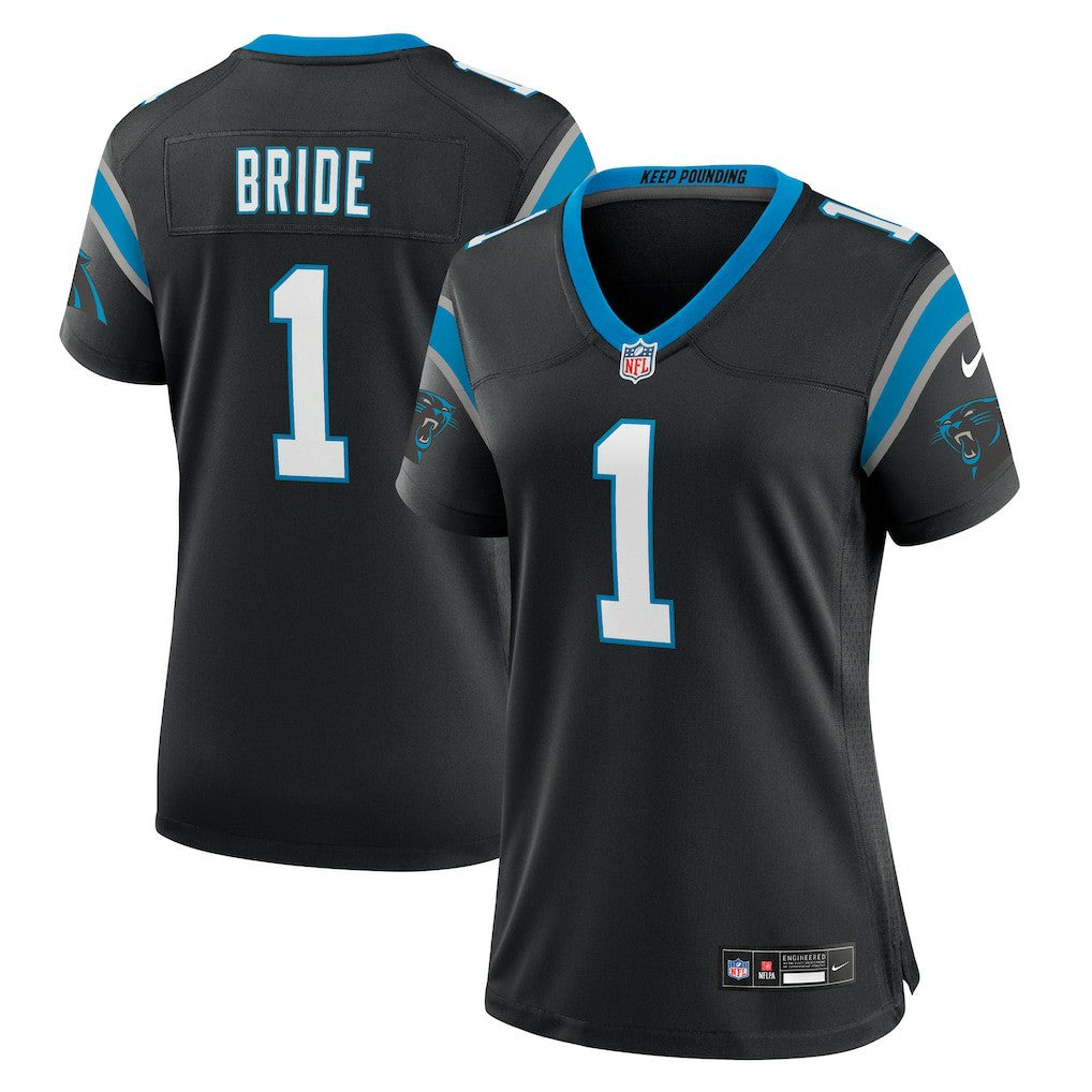 Carolina Panthers Number 1 Bride  Women's Game Jersey | NFL Online