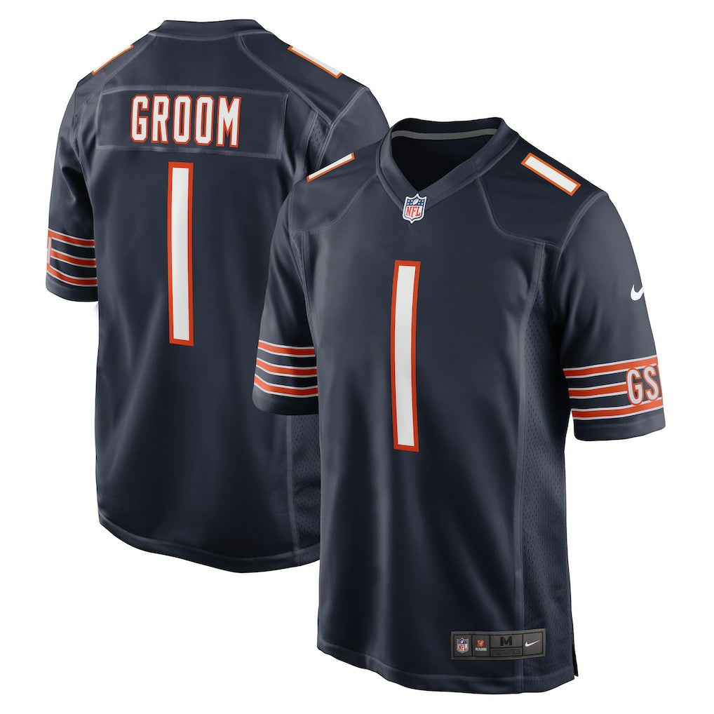 Chicago Bears Number 1 Groom  Game Jersey | NFL Hot