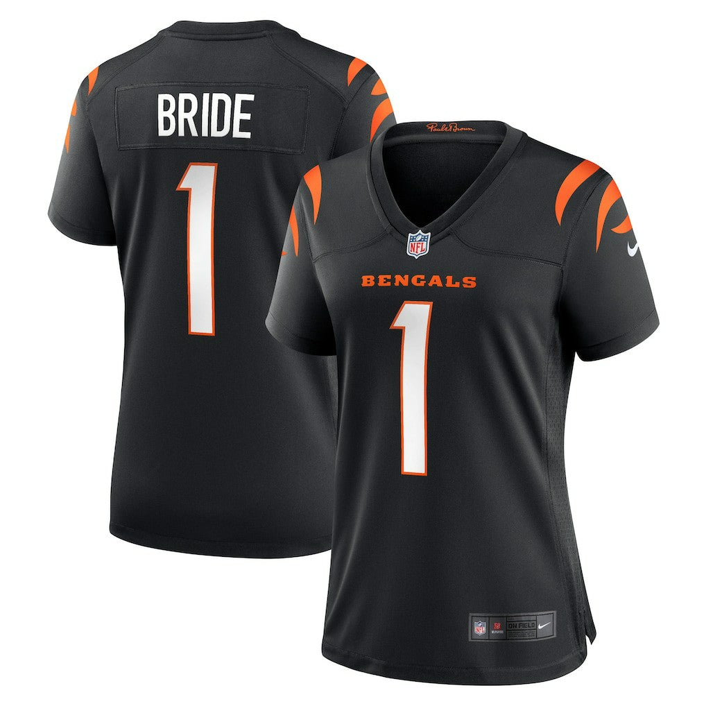 Cincinnati Bengals Number 1 Bride  Women's Game Jersey | NFL Sale