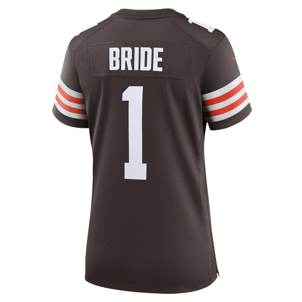 Cleveland Browns Number 1 Bride  Women's Game Jersey | NFL On sale