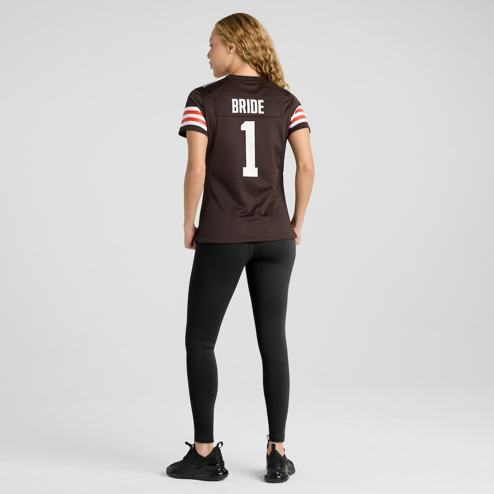 Cleveland Browns Number 1 Bride  Women's Game Jersey | NFL On sale