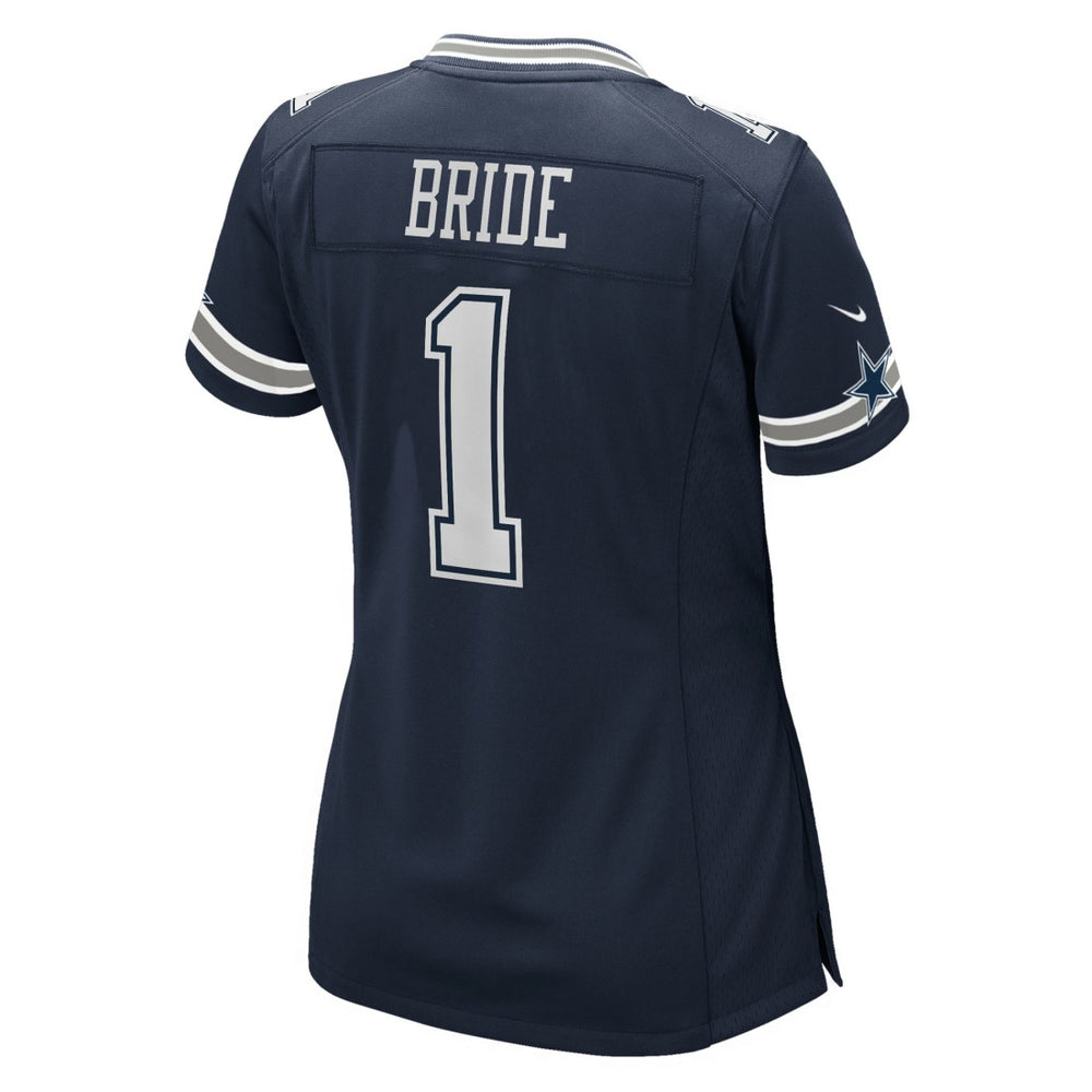 Dallas Cowboys Number 1 Bride  Women's Game Jersey | NFL Outlet