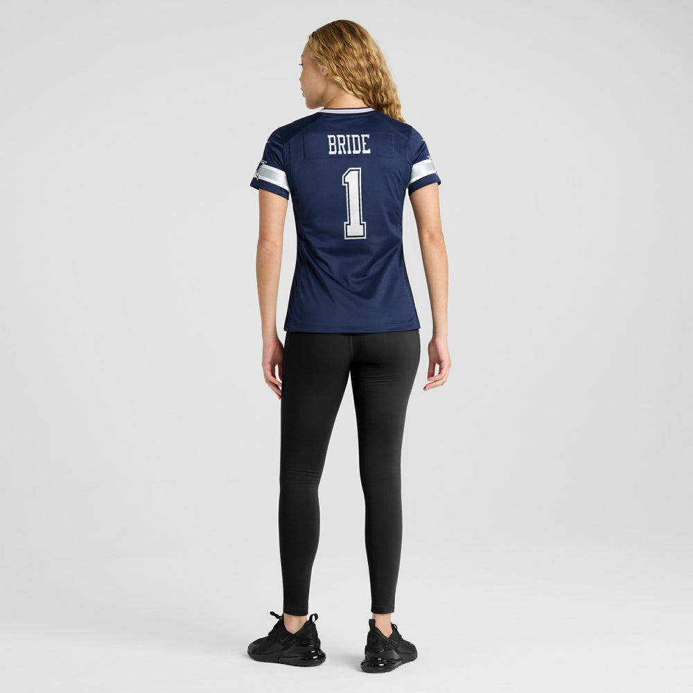 Dallas Cowboys Number 1 Bride  Women's Game Jersey | NFL Outlet