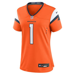 Denver Broncos Number 1 Bride  Women's Game Jersey | NFL Outlet