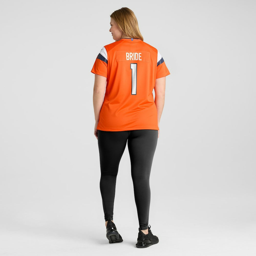 Denver Broncos Number 1 Bride  Women's Game Jersey | NFL Outlet