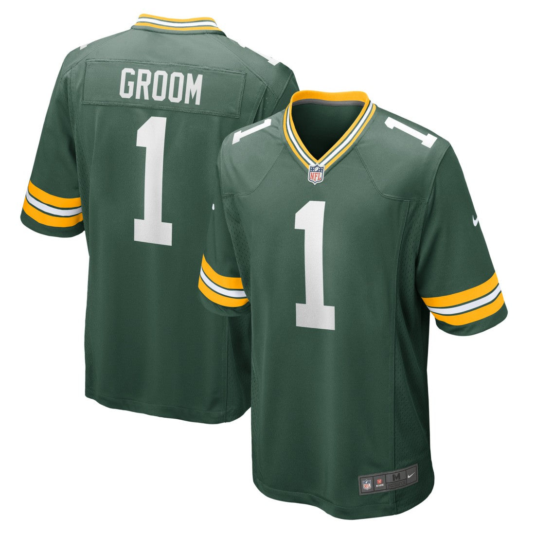 Green Bay Packers Number 1 Groom  Game Jersey | NFL New