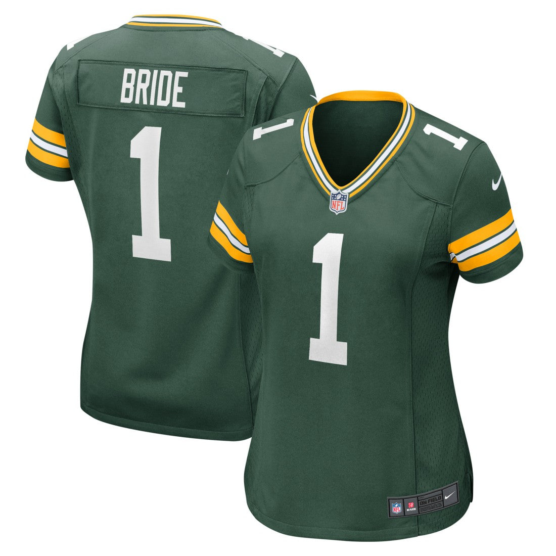 Green Bay Packers Number 1 Bride  Women's Game Jersey | NFL US