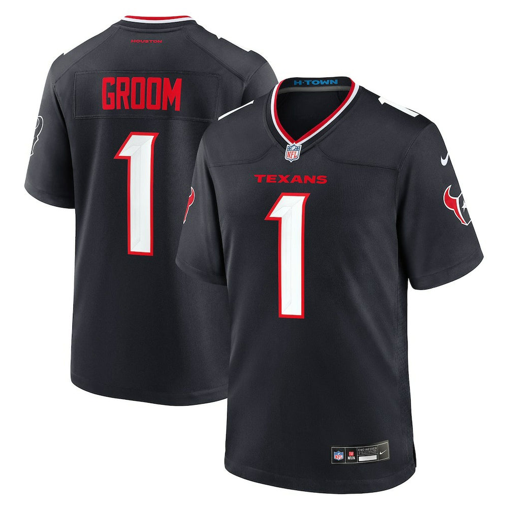Houston Texans Number 1 Groom  Game Jersey | NFL On sale