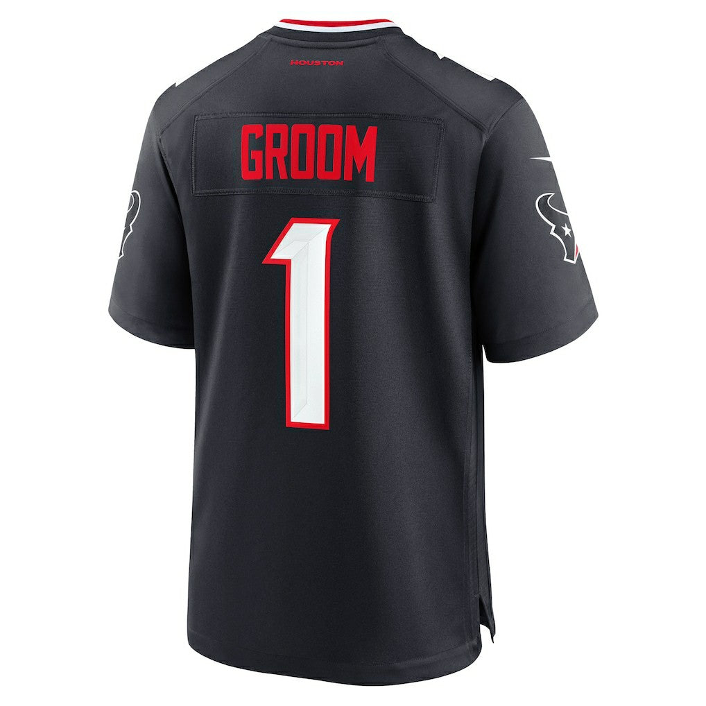 Houston Texans Number 1 Groom  Game Jersey | NFL On sale