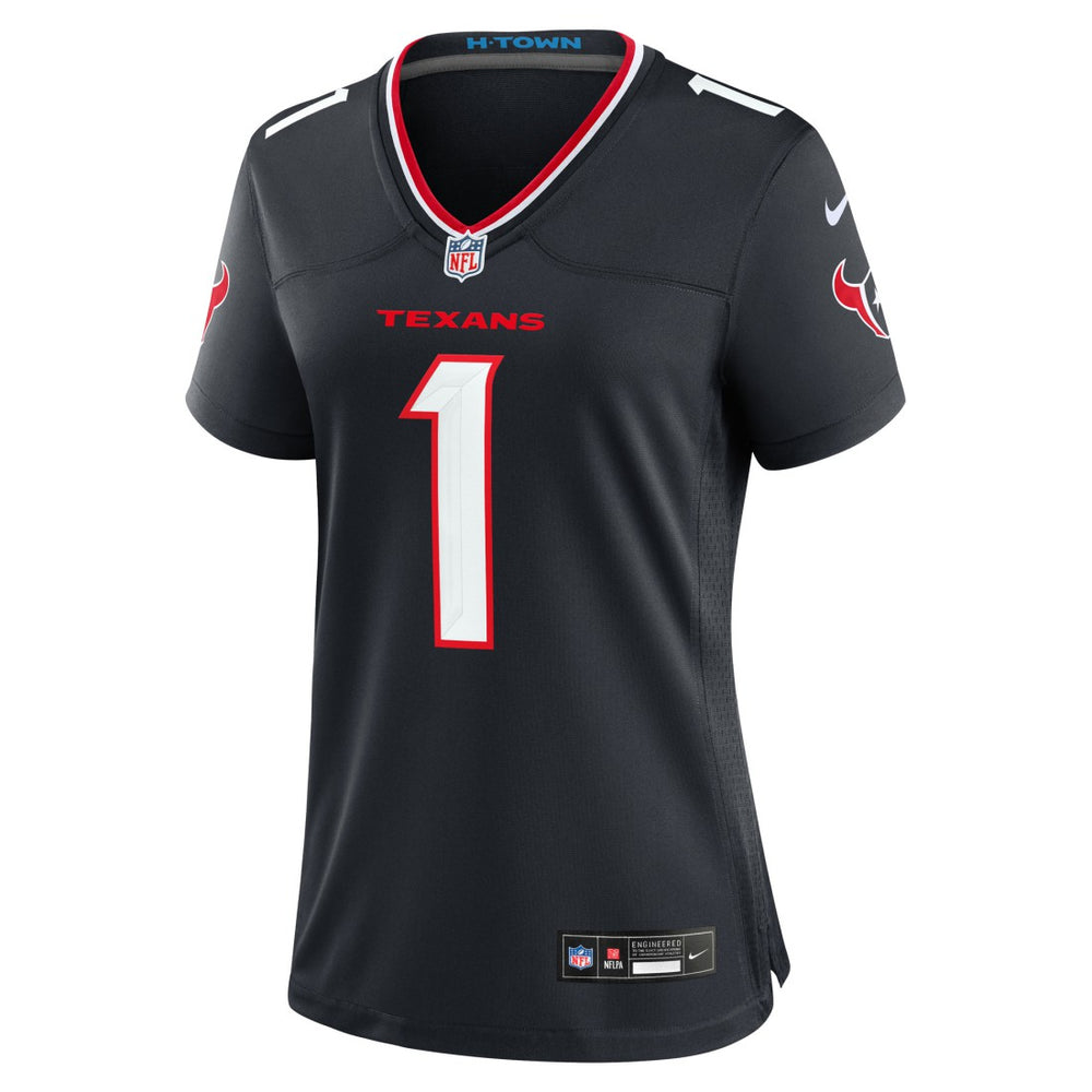 Houston Texans Number 1 Bride  Women's Game Jersey | NFL Sale