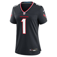Houston Texans Number 1 Bride  Women's Game Jersey | NFL Sale