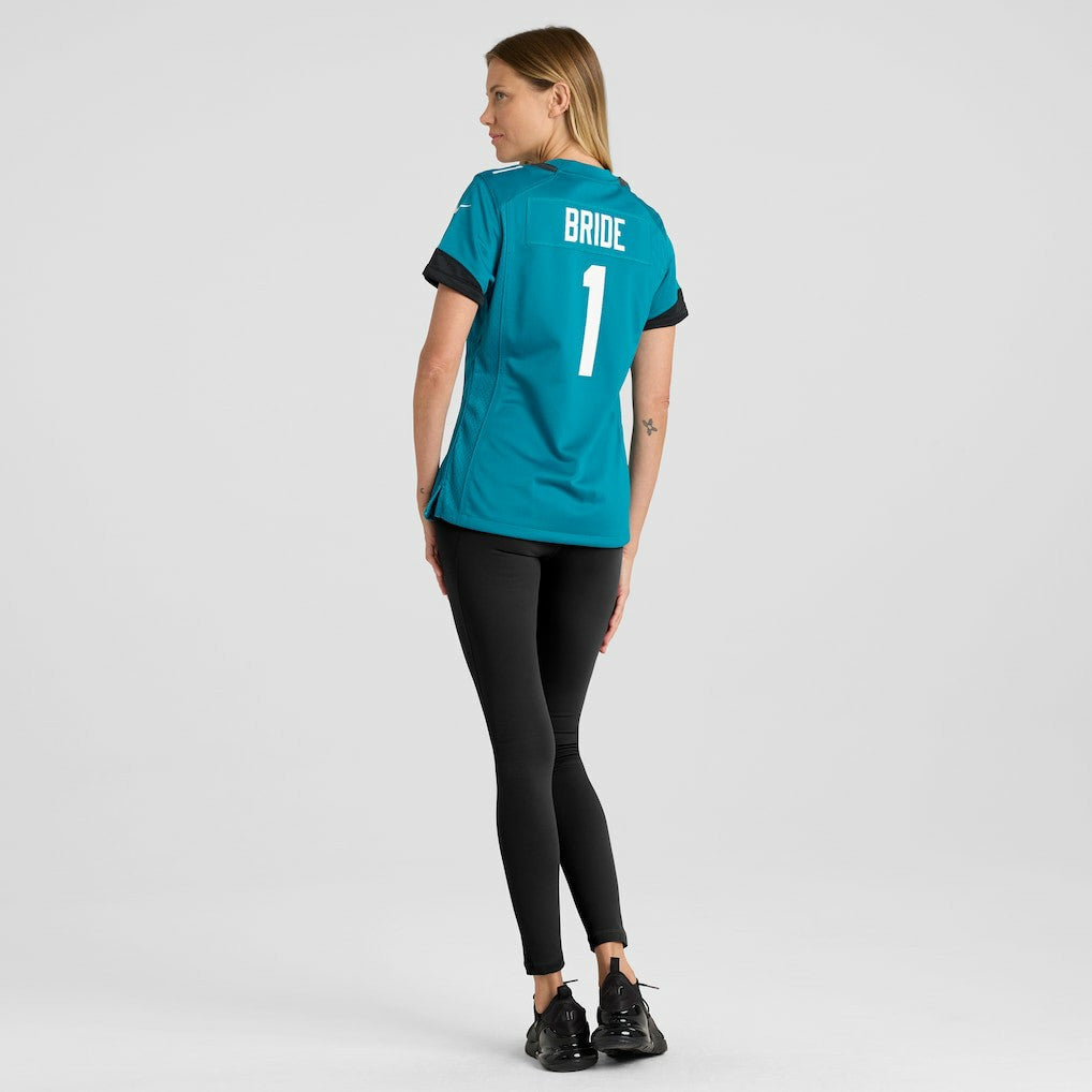 Jacksonville Jaguars Number 1 Bride  Women's Game Jersey | NFL Hot