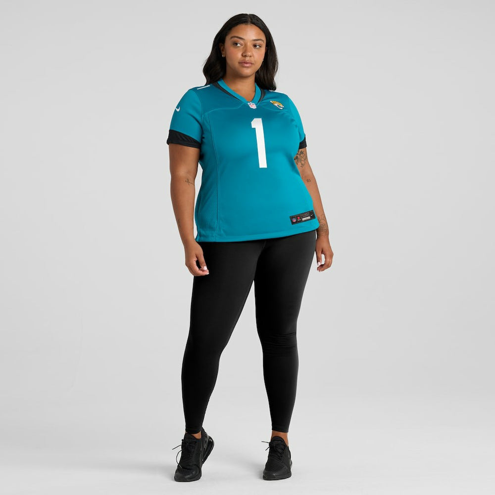 Jacksonville Jaguars Number 1 Bride  Women's Game Jersey | NFL Hot