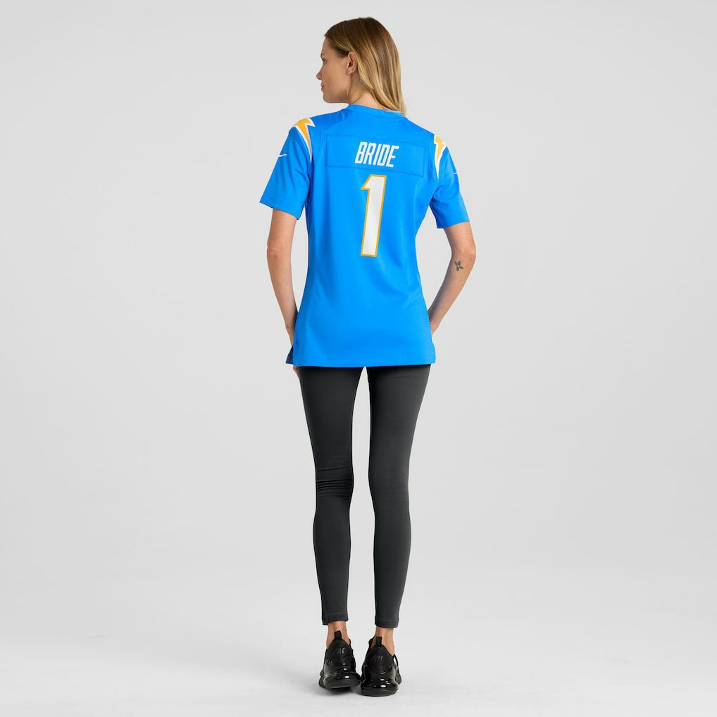 Los Angeles Chargers Number 1 Bride  Women's Game Jersey | NFL Sale
