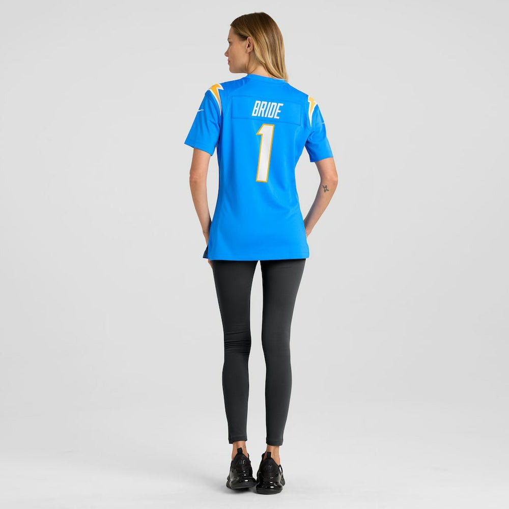 Los Angeles Chargers Number 1 Bride  Women's Game Jersey | NFL Sale