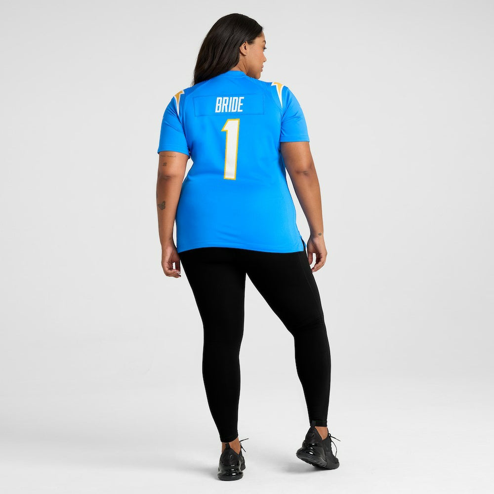Los Angeles Chargers Number 1 Bride  Women's Game Jersey | NFL Sale