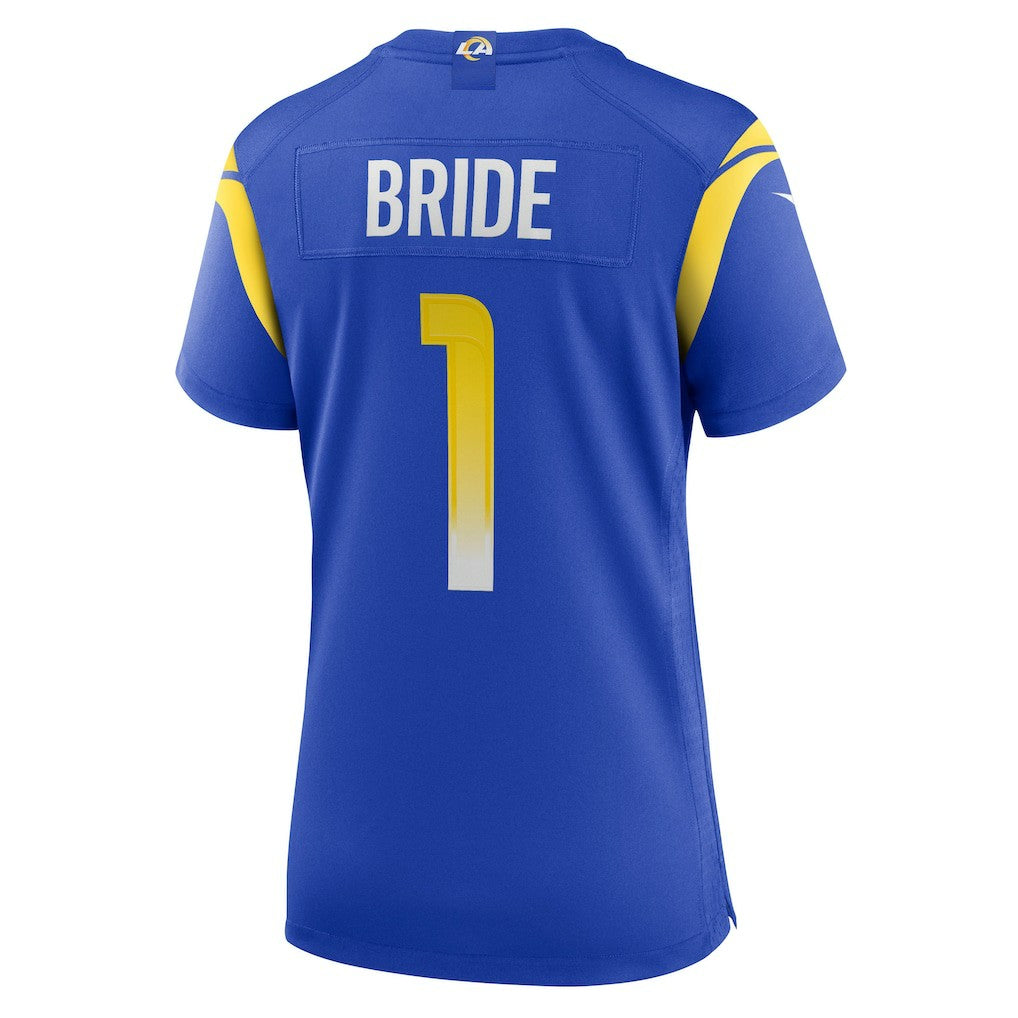 Los Angeles Rams Number 1 Bride  Women's Game Jersey | NFL Near me