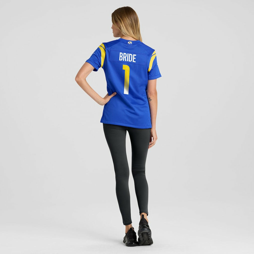 Los Angeles Rams Number 1 Bride  Women's Game Jersey | NFL Near me