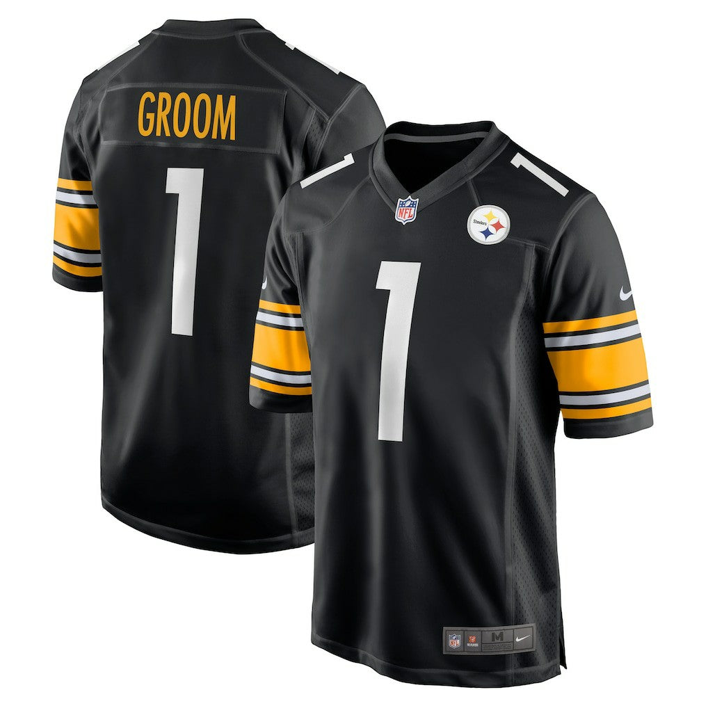 Pittsburgh Steelers Number 1 Groom  Game Jersey | NFL Discount