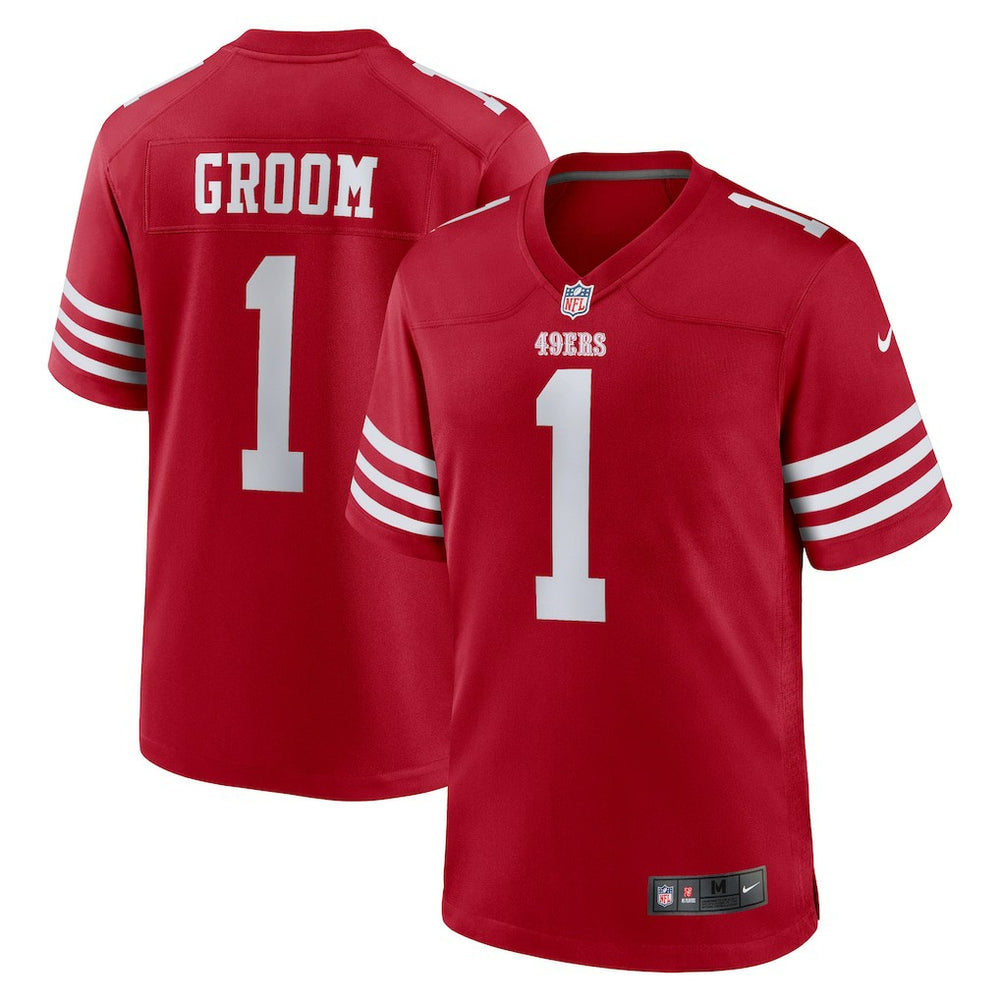 San Francisco 49ers Number 1 Groom  Game Jersey | NFL Sale