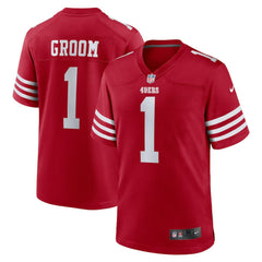 San Francisco 49ers Number 1 Groom  Game Jersey | NFL Sale