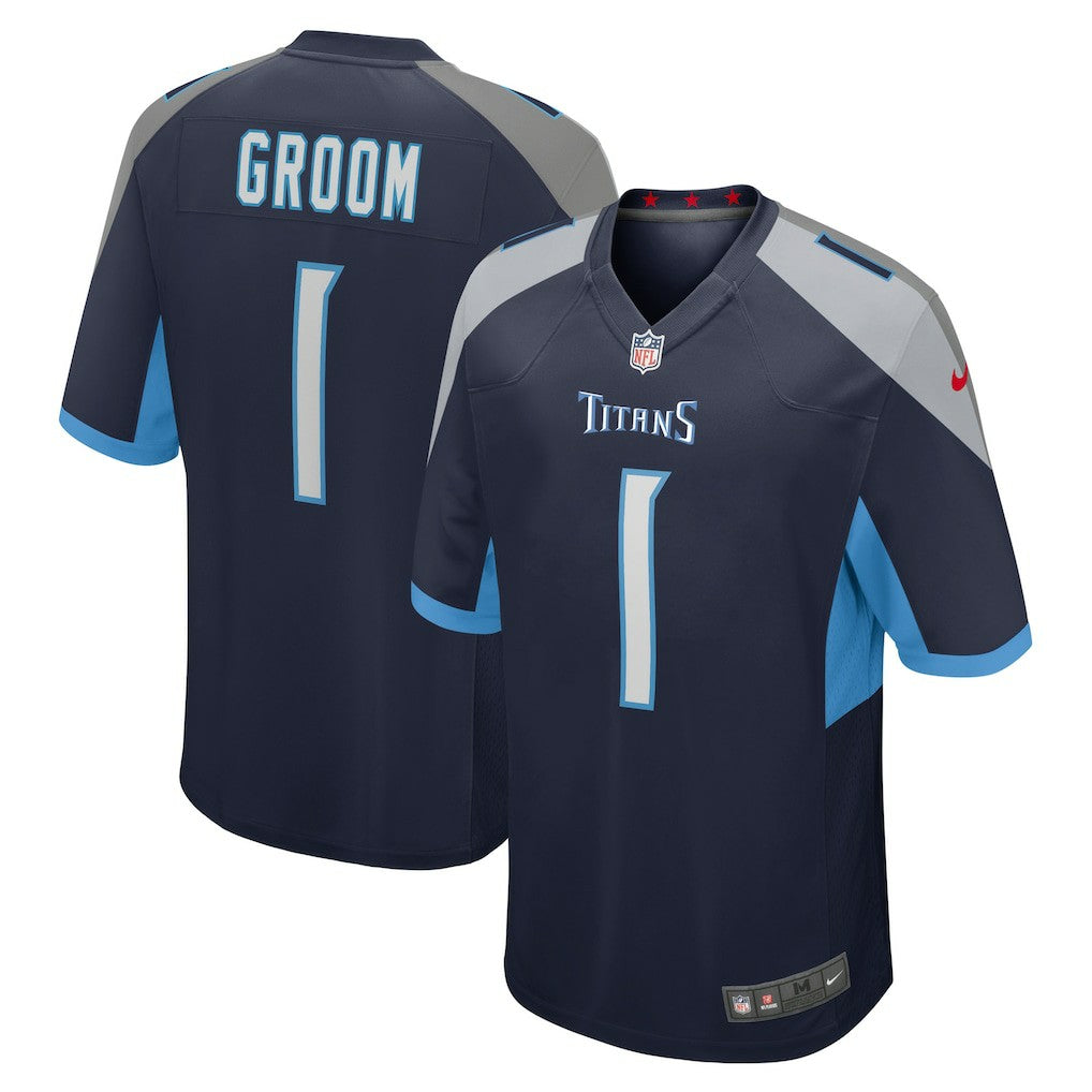 Tennessee Titans Number 1 Groom  Game Jersey | NFL Discount