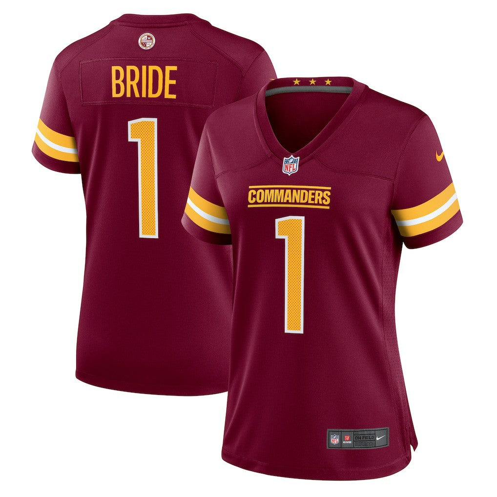 Washington Commanders Number 1 Bride  Women's Game Jersey | NFL Online
