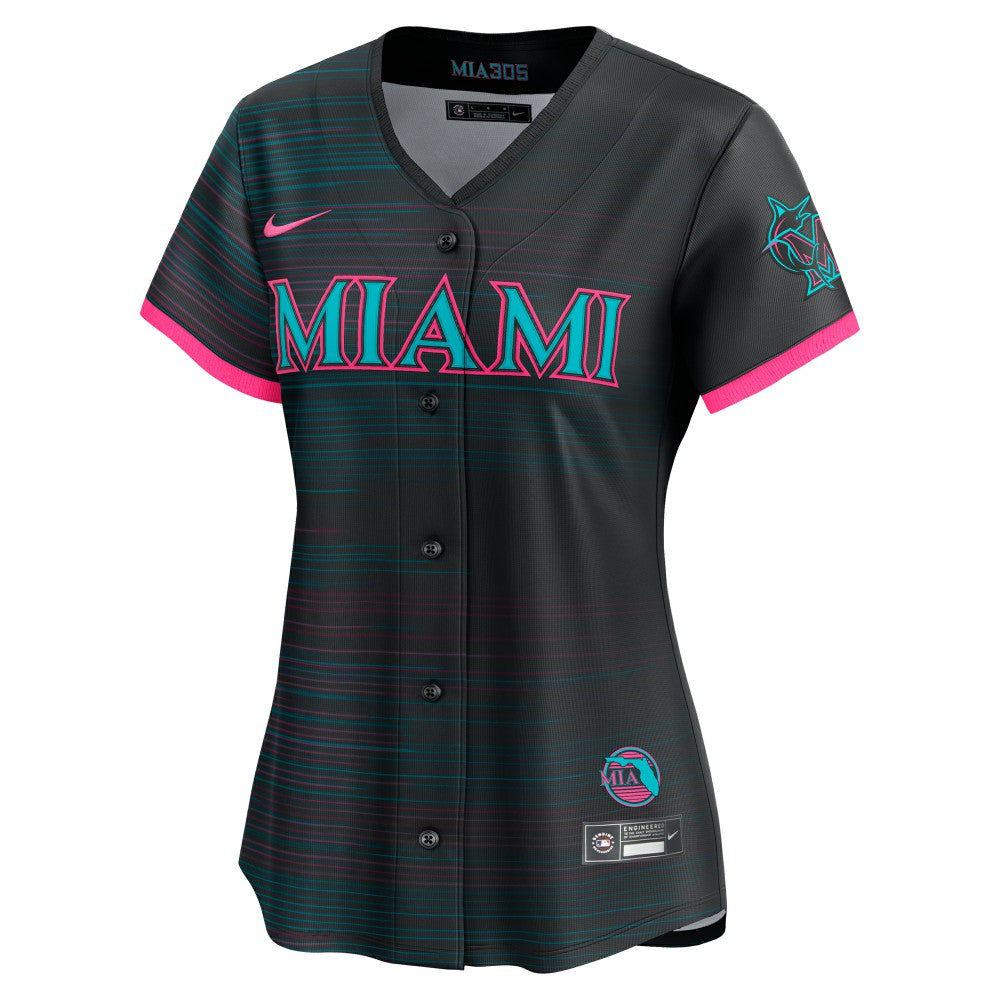Miami Marlins Nike Women's 2025 City Connect Limited Jersey - MLB Jerseys