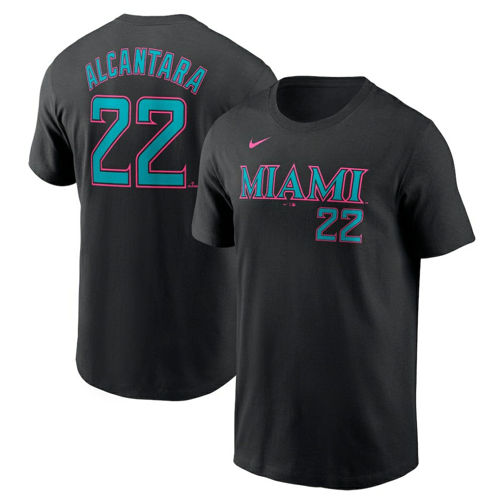 Sandy Alcantara Miami Marlins Nike 2025 City Connect Fuse Name & Number T-Shirt - MLB T-shirts