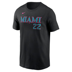 Sandy Alcantara Miami Marlins Nike 2025 City Connect Fuse Name & Number T-Shirt - MLB T-shirts
