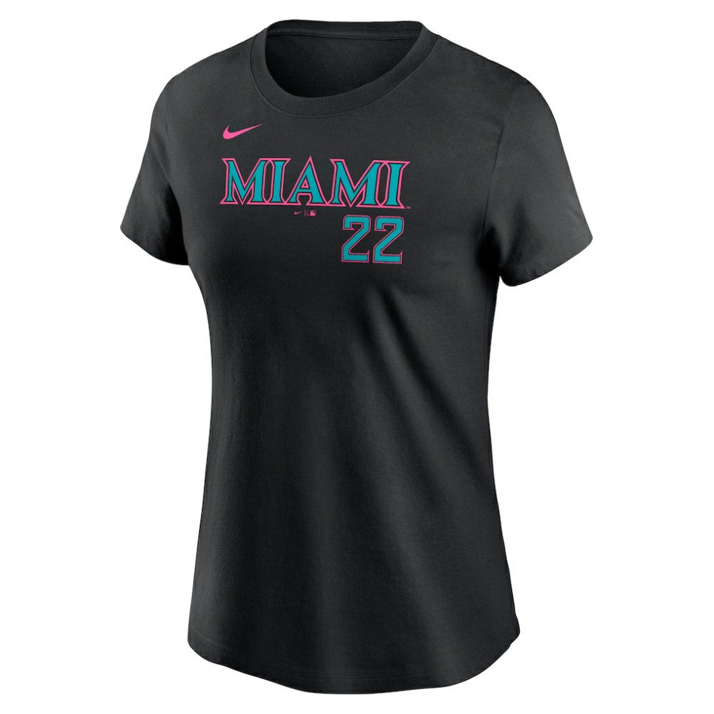 Sandy Alcantara Miami Marlins Nike Women's 2025 City Connect Fuse Name & Number T-Shirt - MLB T-shirts