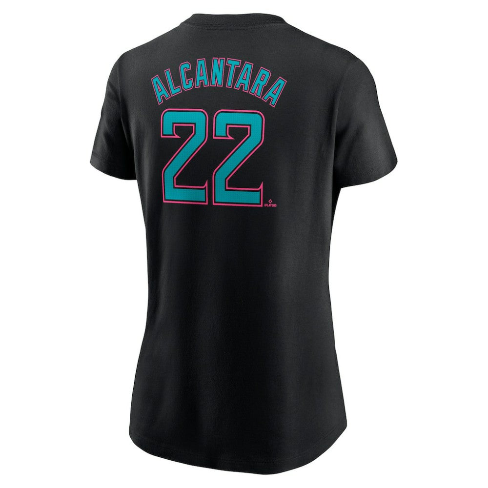 Sandy Alcantara Miami Marlins Nike Women's 2025 City Connect Fuse Name & Number T-Shirt - MLB T-shirts