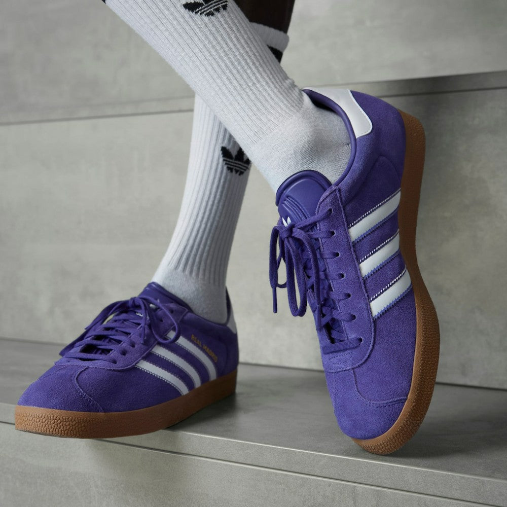 Real Madrid Originals Terrace Icons Collection Gazelle Shoes Discount - Purple