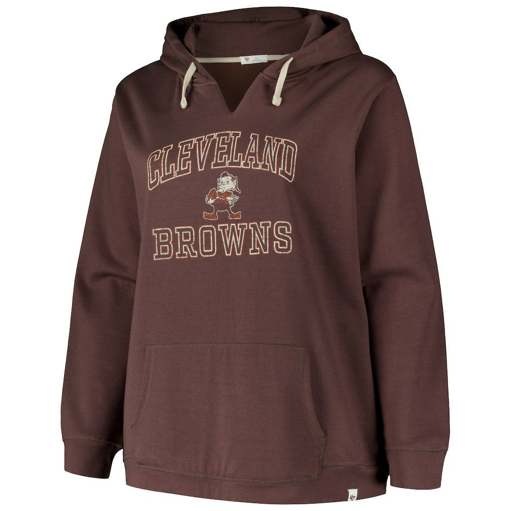 Cleveland Browns '47 Women's Plus Size Clarity Kennedy Pullover Hoodie | NFL Near me