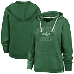 New York Jets '47 Women's Plus Size Clarity Kennedy Pullover Hoodie | NFL Sale