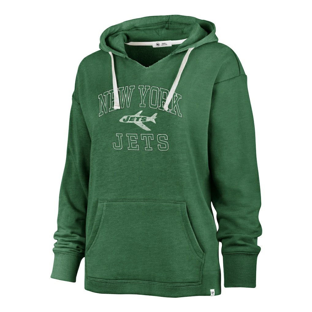 New York Jets '47 Women's Plus Size Clarity Kennedy Pullover Hoodie | NFL Sale